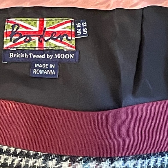 Boden 100% 💯 wool pencil skirt US 12 glen plaid - Picture 2 of 6